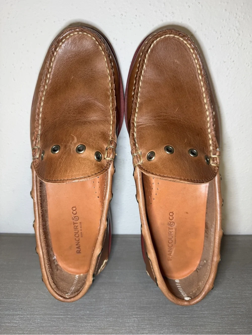 Rancourt & Co Hand Sewn Leather Loafers Men’s 9.5 D Made in Maine USA New